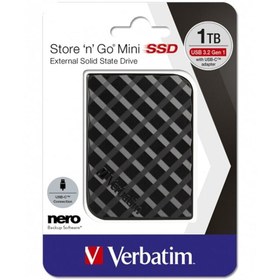 Resim Verbatim 1TB Store N Go Mini USB 3.2 Black Taşınabilir Harici Ssd Disk 