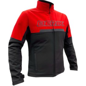 Resim BERİK Berik Peace Plus Korumalı Softshell Motosiklet Montu Kırmızı 