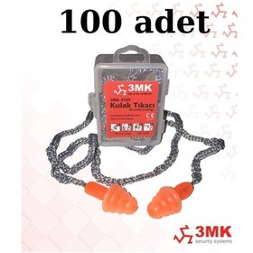 Resim 3MK-KT24 Çam Tipi Kordonlu Kulak Tıkacı 100 Adet 