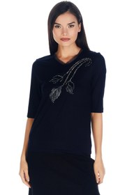 Resim Kadın Lale\u002Ftulip Viskoz-lycra T-shirt Bluz 