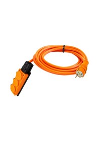 Resim 3x1,5 Pur Kablo 2mt + 3'lü Kauçuk Grup Priz + Fiş Monofaze 2 M 