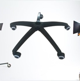 Resim Sandofis Müdür Koltuğu Ayağı Ve 5 Beyaz Teker 