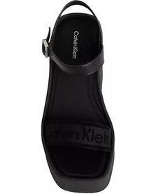 Resim Calvin Klein Kadın Wedge Bantlı Deri Sandalet-14756 Siyah 