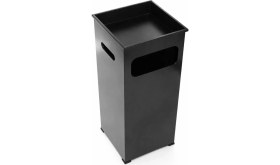 Resim Hijyen Dükkanı Kare Kumluklu Dış Mekan Küllük 29 Litre Elektrostatik Boyalı Metal Modern Tasarım Sigara Atık Kutusu S-156 
