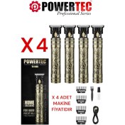 Resim Powertec TR-1005 (4 Adet) Şarjlı Sakal Ense Vücut Lazer Epilasyon Öncesi Tıraş Makinesi 