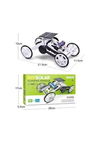 Resim Güneş Enerjili Ve Pilli Tırmanan Araba Robot Kiti - Kendin Yap Diy Eğitici Bilim Deney Seti 