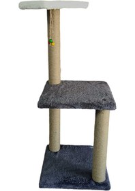 Resim Saule 86cm Uzun Boy İki Katlı Boncuklu Kedi Tırmalama Tahtası 
