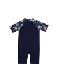 Resim Uv Korumalı Kısa Kollu Tulum Bebek Çocuk Yüzücü Mayo 1910 Koyu Lacivert Koyu Lacivert 