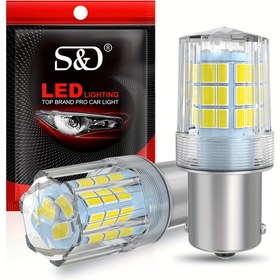 Resim S&D LED Araba Fren Işıklı Ampulleri 2-Lü, 1156/1157/BAU15S, 21W/5W, 39 SMD 3030 Çipleri, 12V Sert Kablo, Araç Spesifik Kullanım, Pil Gerektirmez 