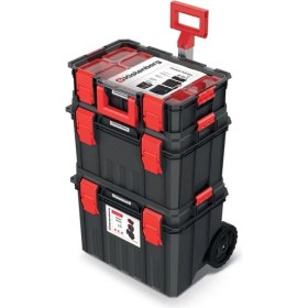 Resim Kistenberg Modular Solution 3'lü Set KMSS553585B Modüler Çözüm 3 Parçalı Tekerlekli Alet Kutusu Seti 