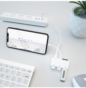 Resim Ally Apple Uyumlu iPhone Lightning To TF SD Card Reader Usb 3.0 Kamera Adaptörü 
