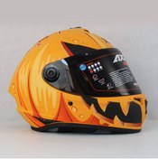 Resim Axxis Draken S Pumpkin C3 Matt Yellow Kapalı Motosiklet Kaskı + Siyah Yedek Vizör 