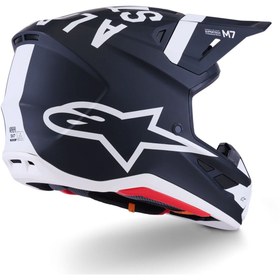 Resim Alpinestars S-M7 Dasher Off-Road Kaskı Siyah Beyaz 