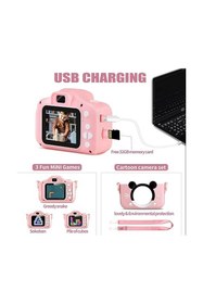 Resim Vothoon Çocuk Dijital Fotoğraf Makinası 20 Mp Video Kaydedici 2.0 Inç Çift Kameralı 