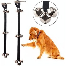 Resim Köpek Tuvalet Eğitimi İçin Kapı Zili - 2 Adet, Siyah 