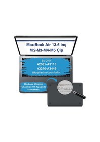 Resim McStorey Apple Uyumlu MacBook Air M2 ile Kılıf 2022 HardCase A2681 Mat 