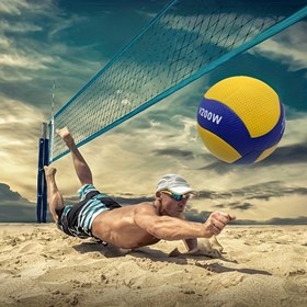 Resim Yüksek Kaliteli Standart Boyut 5 PU Yapıştırıcı Voleybol - Dayanıklı, Su Geçirmez, Kaymaz, Esnek ve Kararlı, Yarışma ve Eğitim için, Mavi/Sarı, Plaj ve İç Mekan Oyunları için Mükemmel, Plaj Voleybol Ekipmanı, İç Mekan Voleybolu, Şık Voleybol, Dayanıklı Voleybol, Voleybol, Dev Voleybol, Voleybol Topu, Voleybol Aksesuarları 