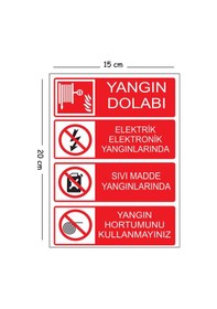 Resim Metal Yangın Dolabı Elektrik Elektronik Yangınlarında Sıvı Madde Yangınlarında Yangın 15x20 Cm 