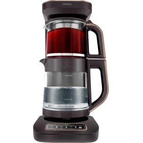 Resim Karaca Çaysever Robotea Pro Connect 4 In 1 Konuşan Cam Çay Makinesi Walnut Brown 
