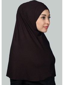 Resim Altobeh Hazır Türban Pratik Eşarp Tesettür Hijab - Namaz Örtüsü Xl Koyu Kahverengi 