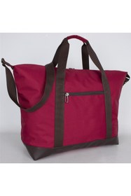 Resim Bagacar Unisex Bordo Omuz Askılı Spor Seyahat ve Plaj Çantası 
