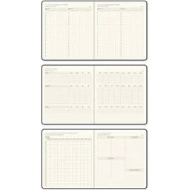 Resim 2026 Dikey Haftalık Ajanda 12 Aylık Kir ve Suya Dayanıklı Premium Kapaklı 18X20 cm - Füme 