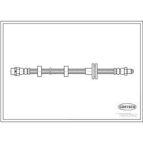 Resim CORTECO 19033562 Fren Hortumu On Land Rover Range Rover III 4.2 4X4 02- (480Mm) SHB000011 (WR881568) 