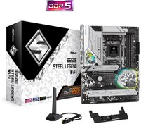 Resim Asrock B650E Steel Legend Wi-Fi 6600mhz(OC) RGB M.2 AM5 ATX DDR5 Anakart 