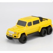 Resim Radiolu Oyuncak Pickup Araba, Radiolu Usb Girişli Bluetooth Hoparlör Müzik Çalar Sarı Renk 