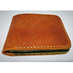 Resim Mahfuz Gerçek Deri Tamamen El Emeği Cüzdan 22cm*8cm * 1 Banknot Alanı 4 Kart Bölmesi 