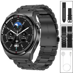 Resim Yeni Spor Watch Gt3 Max Siyah Akıllı Saat 1.45 Inç 46MM Nfc/sesli Arama Huawei iPhone Uyumlu 8,9,10 