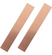 Resim Qcuiil Saf Bakır Anot 2 Adet, 6 x 1 x 0,04 Inç (19 Ga) %99,95 Yüksek Saflıkta Bakır Elektrot Şeritleri Saf Bakır Levha (Yurt Dışından) 