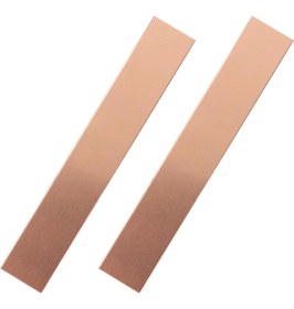 Resim Qcuiil Saf Bakır Anot 2 Adet, 6 x 1 x 0,04 Inç (19 Ga) %99,95 Yüksek Saflıkta Bakır Elektrot Şeritleri Saf Bakır Levha (Yurt Dışından) 