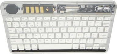 Resim Denver TAQ-10473K 10.1\ Uyumlu Kablosuz Bluetooth Şarjlı Transparan Rgp 7 Renk Işıklı Klavye - Beyaz 