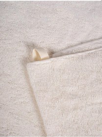 Resim Banyo Havlusu Tekli Pamuk Bale Krem 