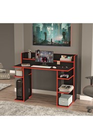 Resim Yurudesign Vader Oyuncu Masası Gaming Çalışma Masası Siyah-Kırmızı VR1-BK 