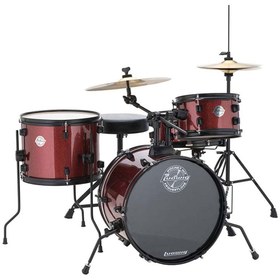 Resim Ludwig LC178X025 The Pocket Kit By Questlove Wine Red Sparkle Çocuklar için Akustik Davul Seti 