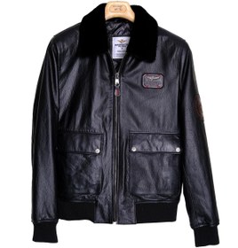 Resim Deri LAB Siyah Pilot Kürklü Deri Mont 