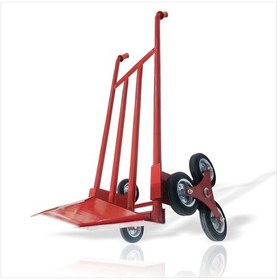Resim En Sağlam Kırmızı 6 Teker Merdiven İnebilen Taşıma El Yük Arabası 