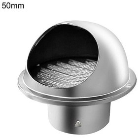 Resim 50-200 Mm Paslanmaz Duvar Havalandırma Izgarası, Sabit Tokalı Yağmur Geçirmez Kalınlaştırılmış Kapak 