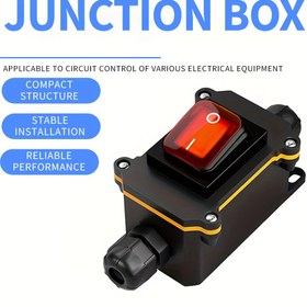 Resim FILN 1 Adet Çok Fonksiyonlu Bağlantı Kutusu, Plastik Anahtarlı, Pil Gerekmez, Her Türlü Tekne ve Araç Elektrik Sistemi İçin Uygun, Elektrik Kutusu, Gösterge Anahtarı, Dayanıklı Plastik Kutu 