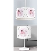 Resim Çocuk Odası Şık Dijital Baskılı Sarkıt ve Masaüstü Abajur Seti 