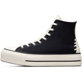 Resim Converse Chuck Taylor All Star Lift Kadın Siyah Günlük Ayakkabı Kadın Ls Ayakkabı A12552c 