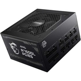 Resim MSI 750w 80 Gold A750gl Pcıe 5.0 Tam Modüler Power Supply 