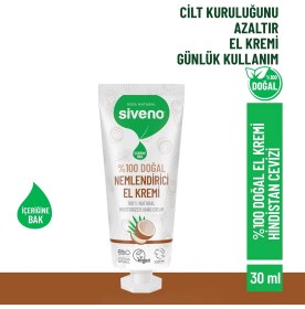 Resim Dora Shopping SIVENO%100 Doğal El Vücut Kremi Hindistan Cevizi Avokado Yoğun Nemlendirici Onarıcı Vegan 30 ml 