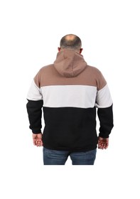 Resim Moc Grande Mocgrande Büyük Beden Parçalı Kapüşonlu Sweat 22736 Taba 