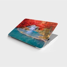 Resim Laptop Sticker Bilgisayar Notebook Pc Kaplama Etiketi Şelale Kırm 
