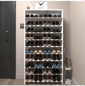 Resim Kenzlife Ayakkabılık Mısri Mat Beyaz Suntalam 155 080 20 Kırk Çift Ayakkabı Kapasitesi Arkalıksız Beyaz 