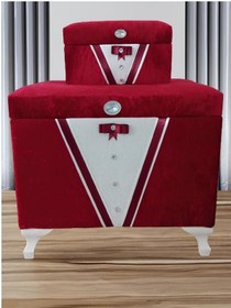 Resim Sonem Çeyiz Çeyiz Sandık Nişan Bohça Damat Gelin Sandığı 2li 0105 