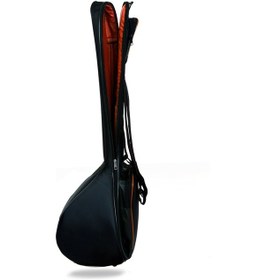 Resim Profesyonel Su Geçirmez 20 Mm Pedli Gigbag Kısa Bağlama Saz Kılıfı Siyah 